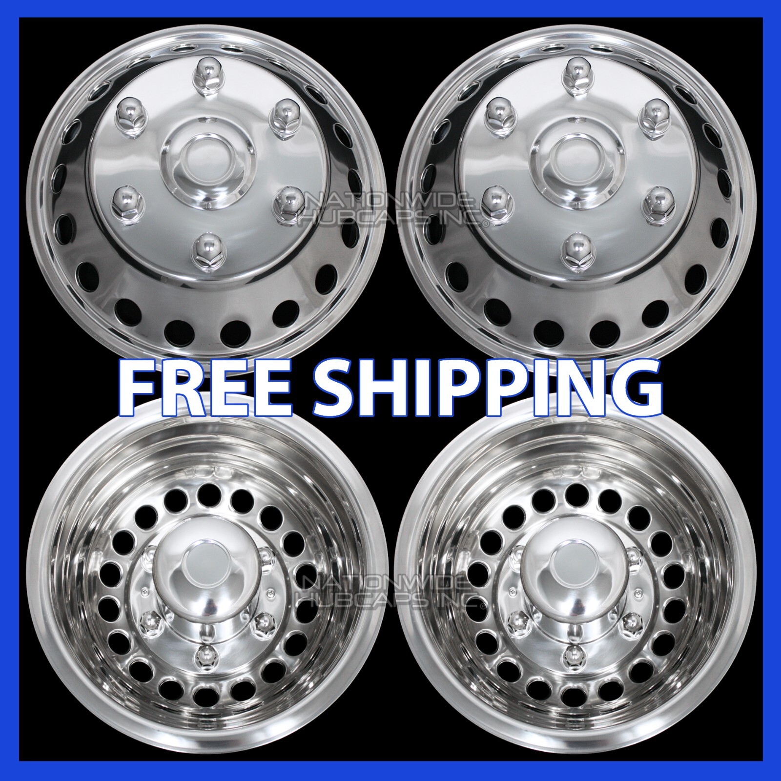 4 Ford Transit 350 Van 2015-23 16″ Dual Steel Wheel Simulators Dually Rim Covers