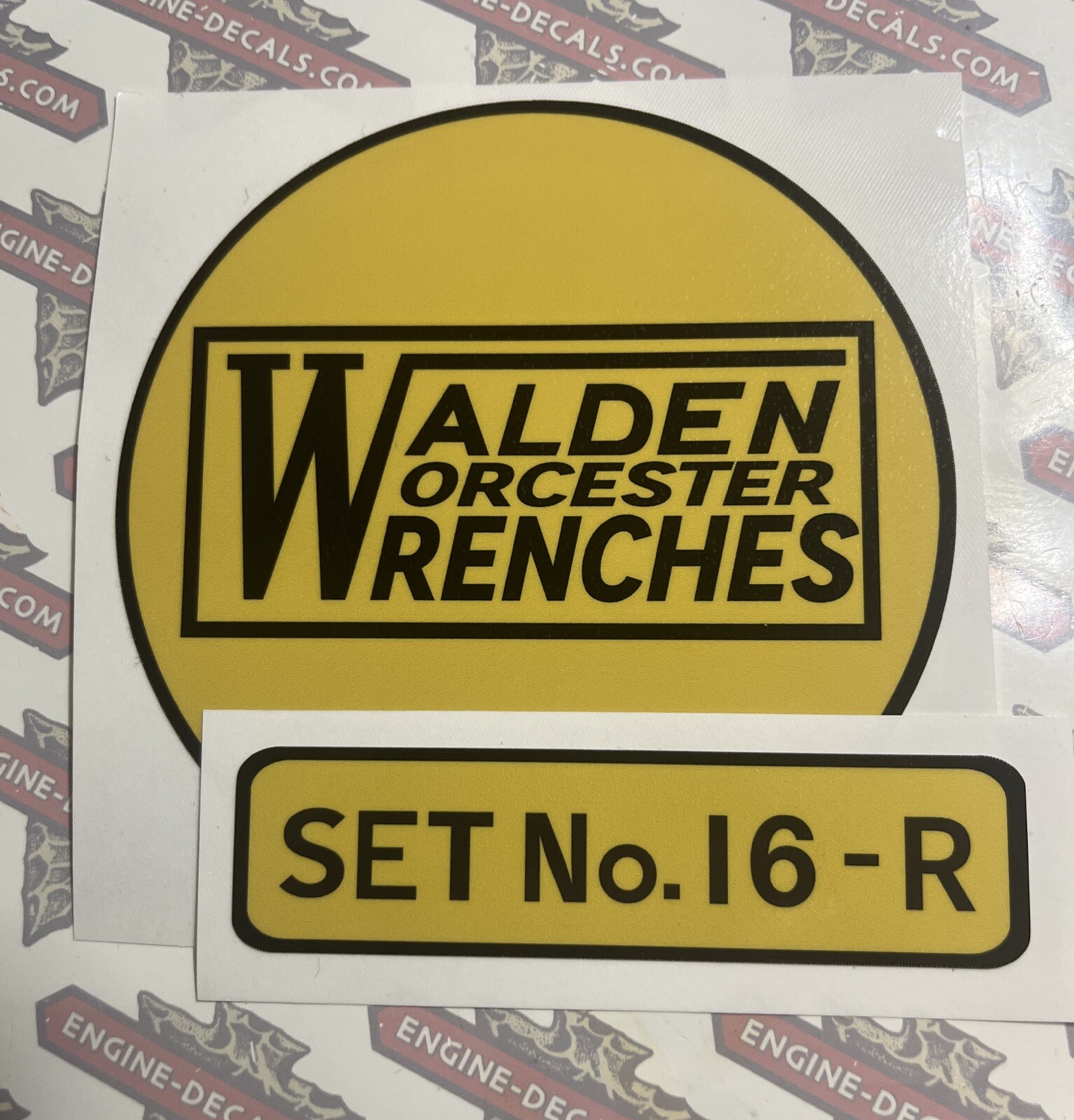 Walden Worcester Wrenches Tools Box Set No 16-R Stevens Inc, 4” Decals Set 2