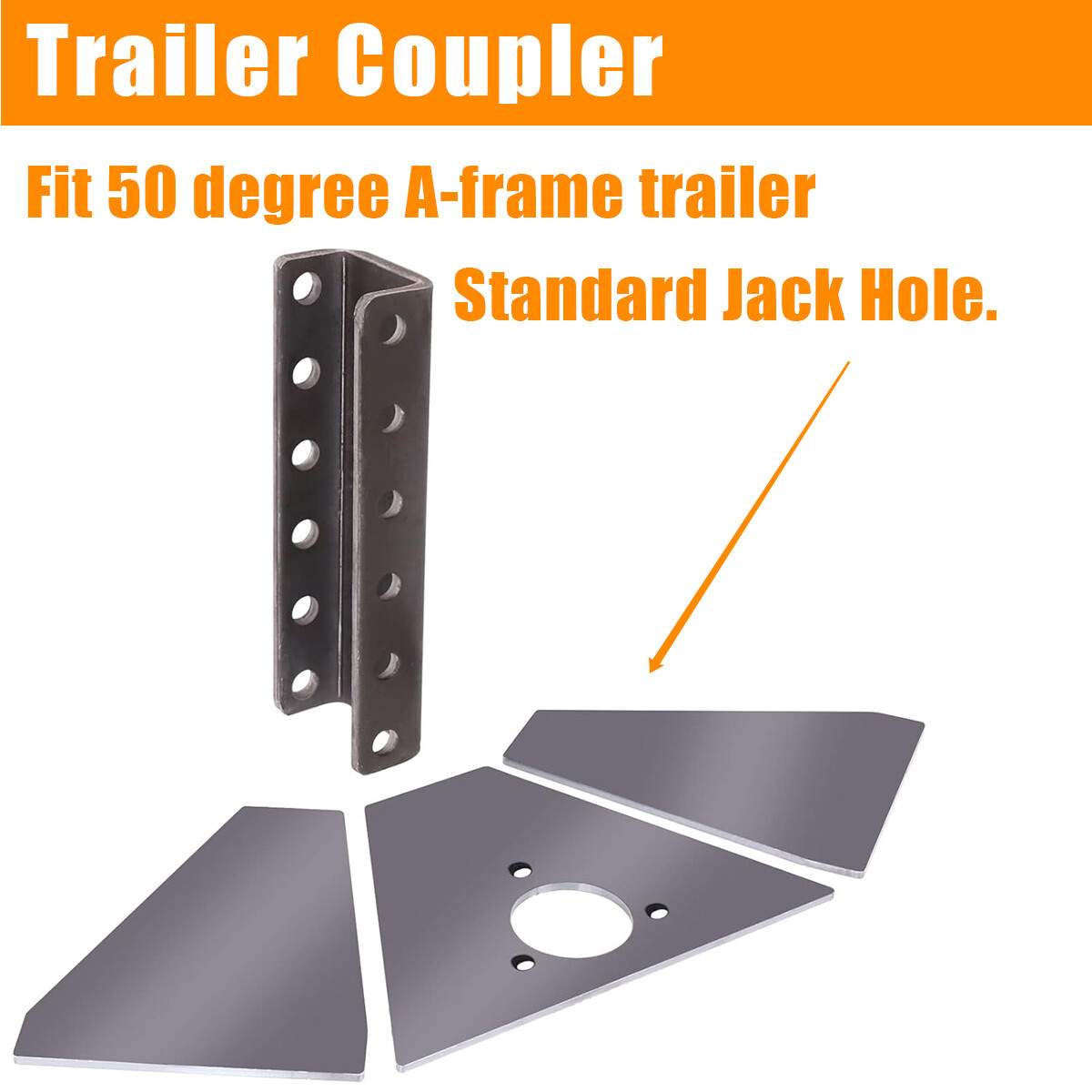14000 lbs A-Frames Vertical Channel Weld On Tongue Adapter for Trailer