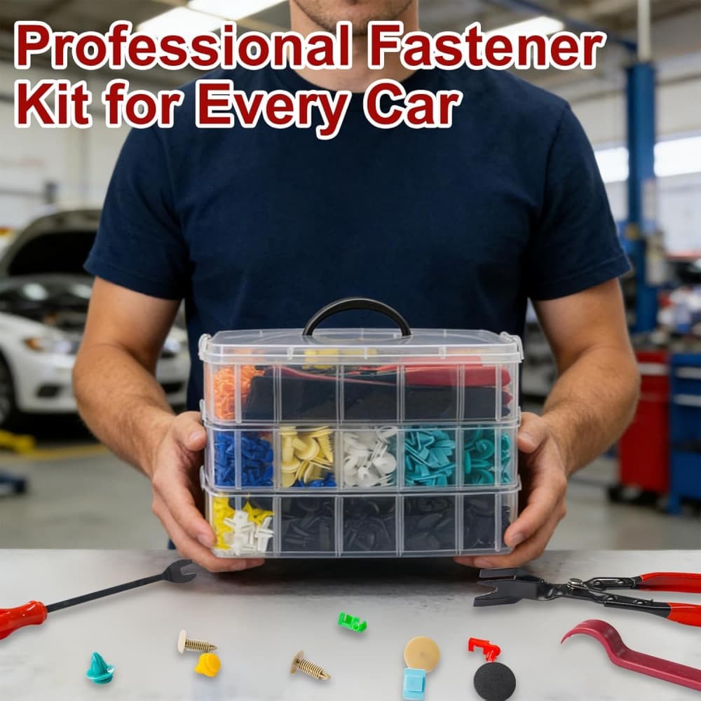 Car Retainer Clips Kit 2080PC-33 Universal Sizes Auto Nylon Bumper Fender Rivets