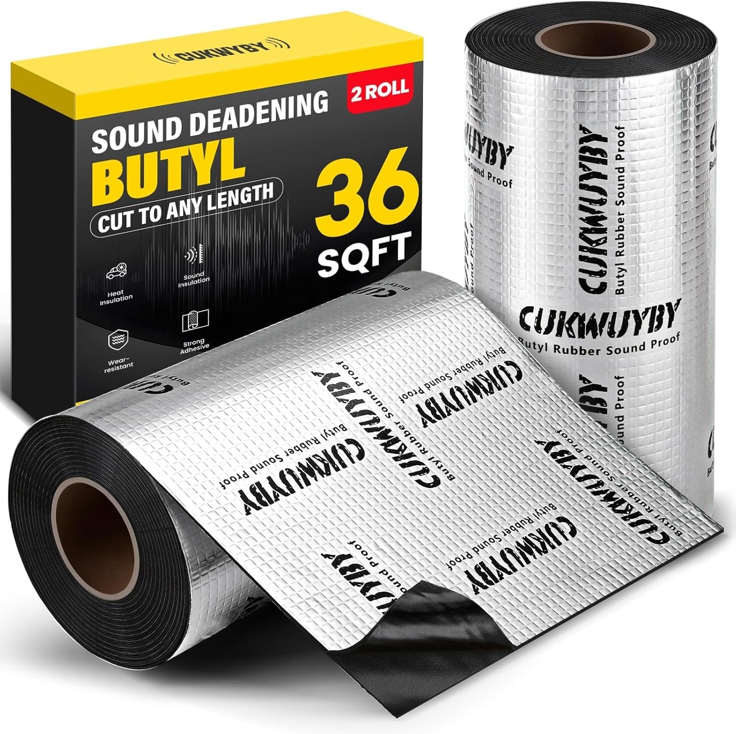 KILMAT 80 mil 36 sqft Car Sound Deadening Mat Butyl Automotive Sound Deadener Au