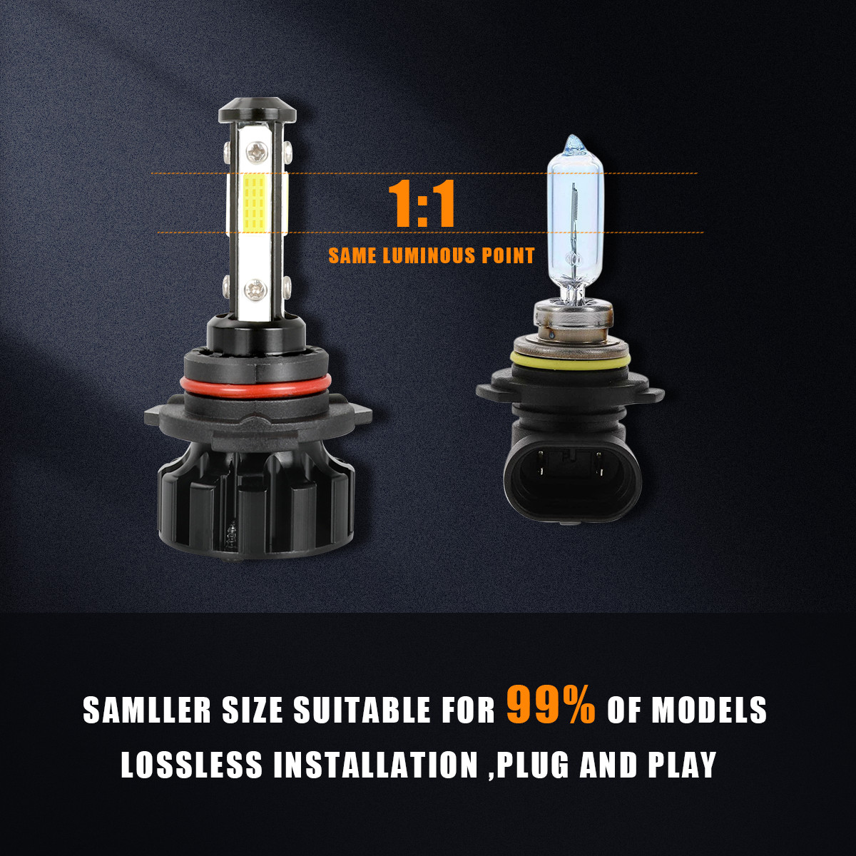 9012 COB LED Headlight High/Low Beam Bulbs 2pc Kit For Ford Edge 2011-2014 6000K
