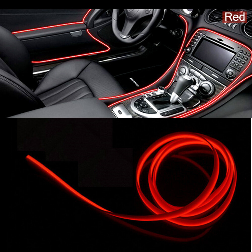 LED Car Interior Decorative Atmosphere Wire Strip Light Lamp Plastic Accessories