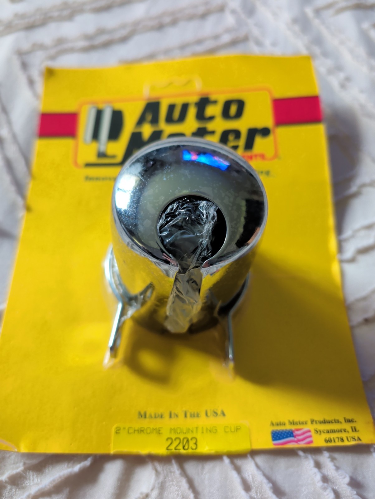AutoMeter 2203 Mounting Cup Gauge Pedestal w/Chrome 2″