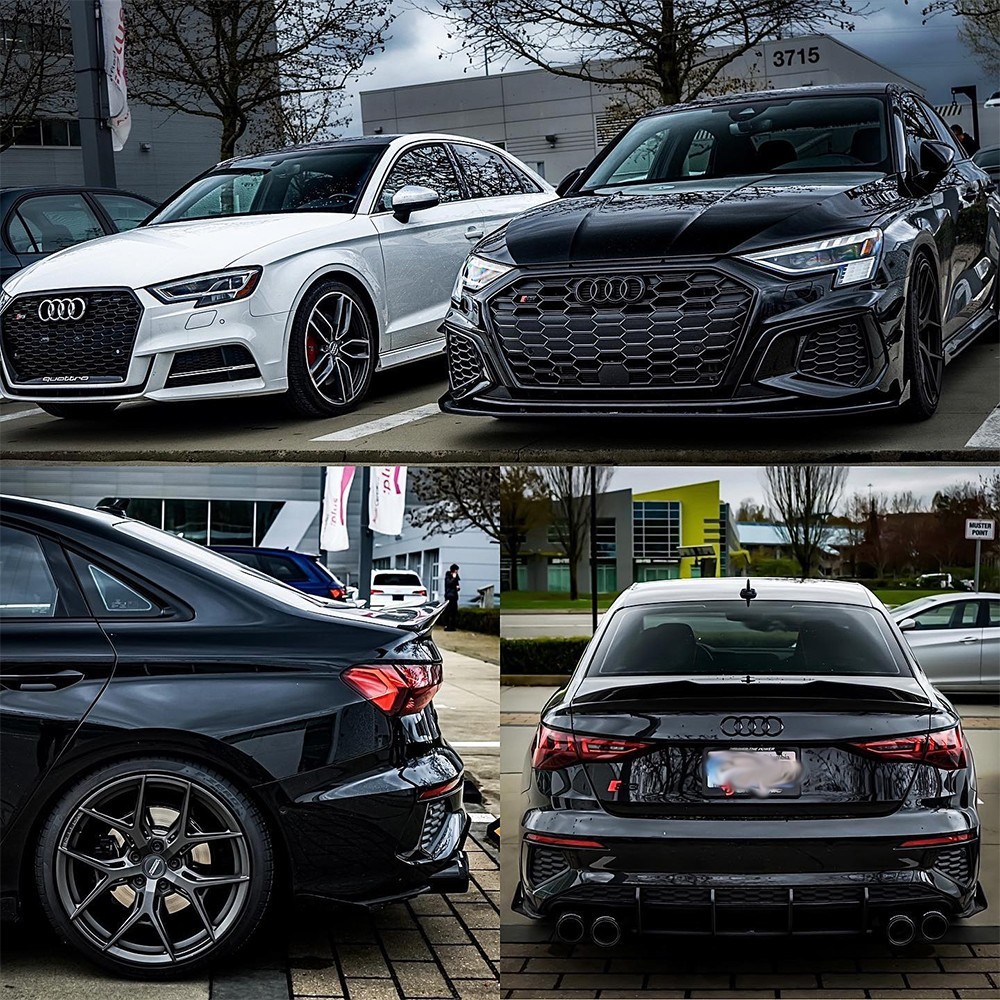 For AUDI A3 S3 RS3 8Y Limousine Sedan 2021-2026 Carbon Fiber Trunk Wing Spoiler