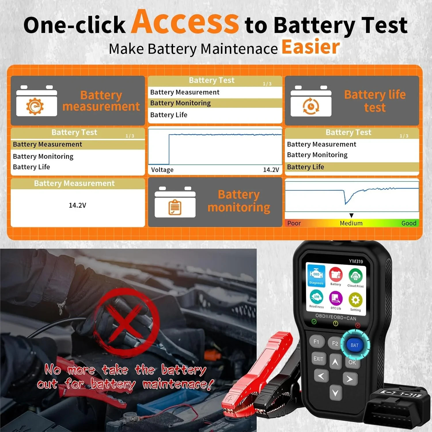 OBD2 Scanner Code Reader Car Diagnostic Scan Tool Check Engine Fault