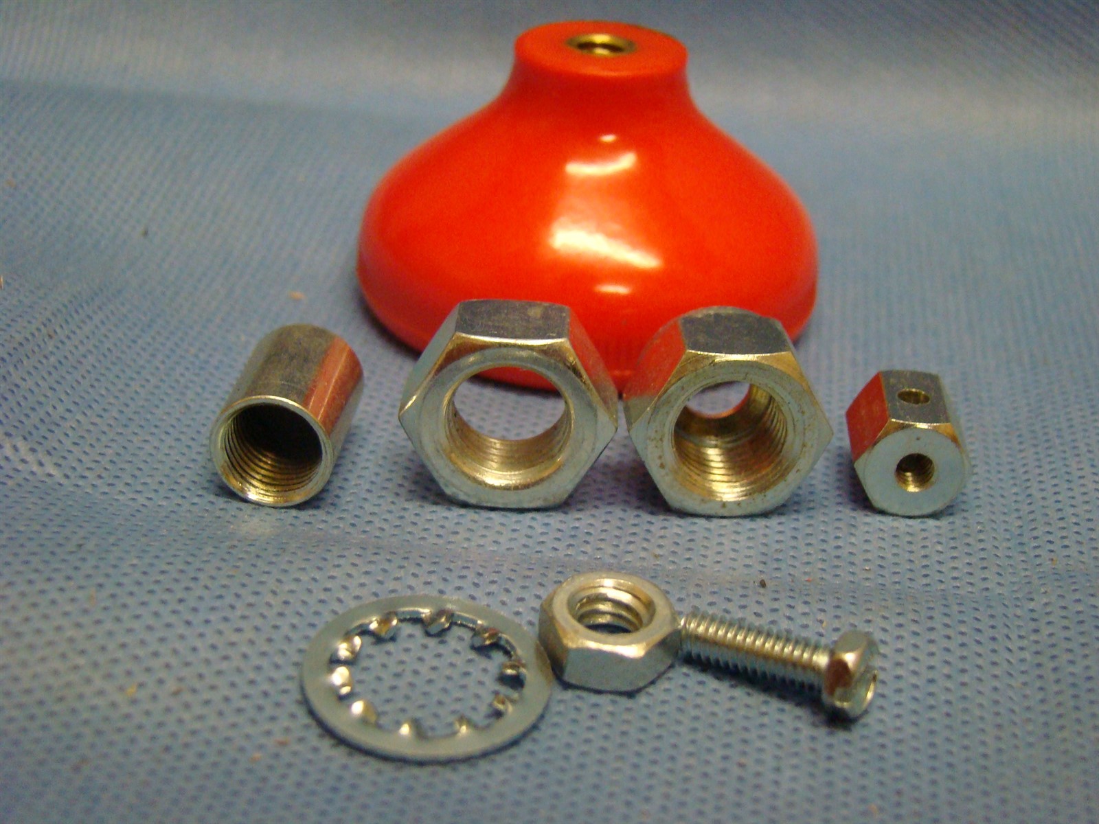 Hydraulic Pull Push Handle RED KNOB PTO Dump Body Winch Crane Throttle 1/4 x 20