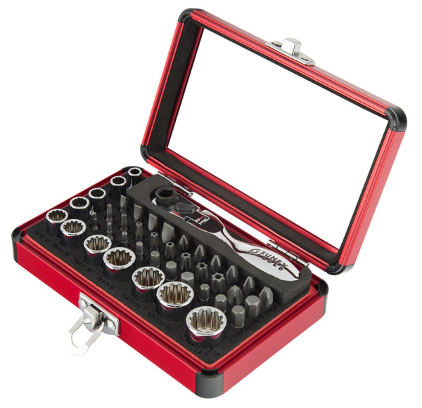 Sunex 9732 44pc 1/4″ Drive Mini Bit and Socket Set with Duo Drive Ratchet