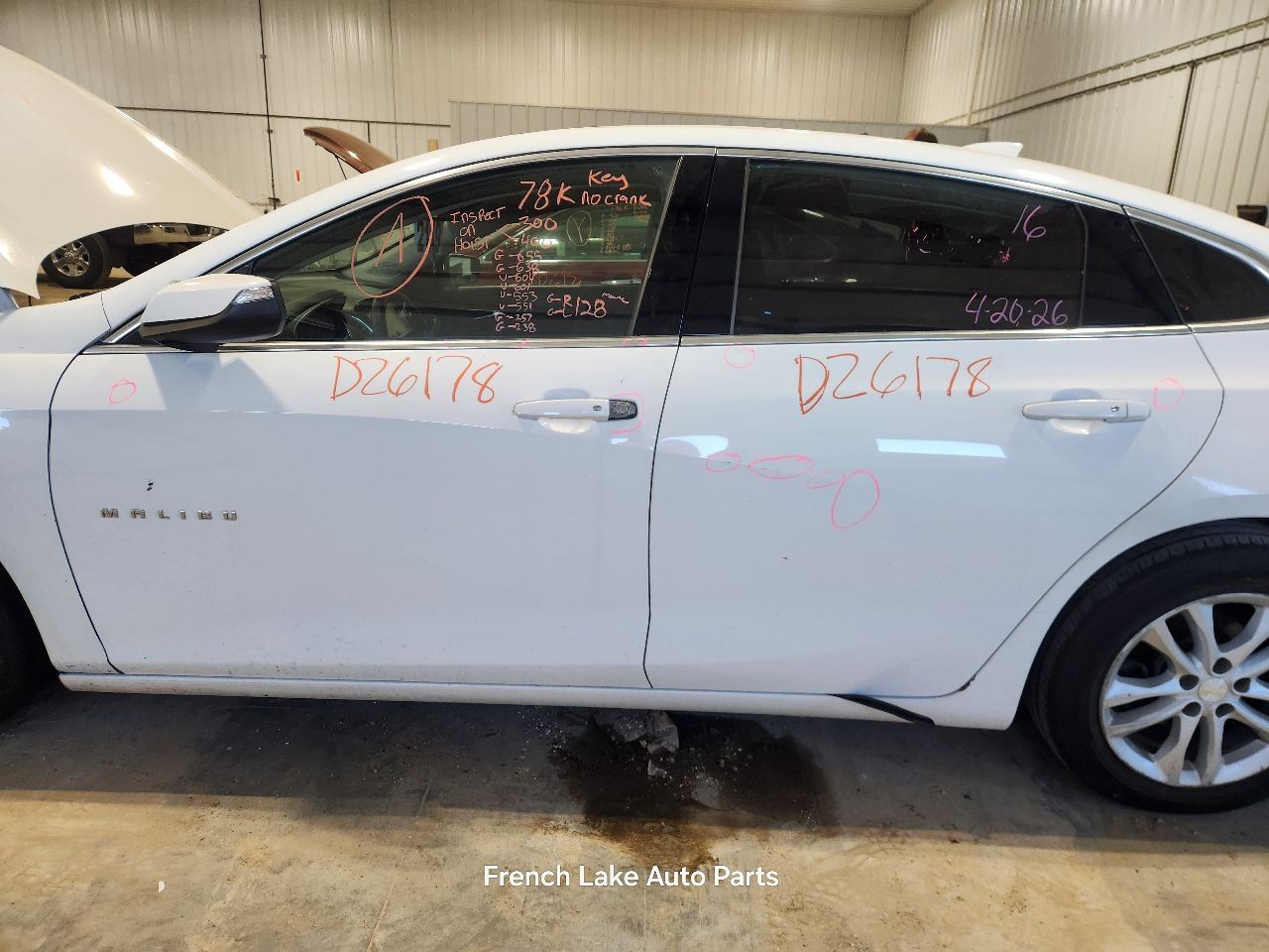 Driver Left Rear Side Door GAZ-Summit White Fits 16-25 MALIBU 1348755