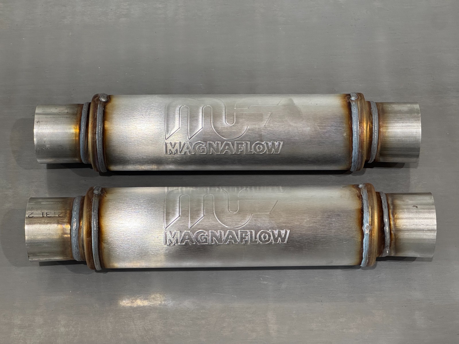 SALE MagnaFlow 4″ Round Straight-Through Universal Exhaust Muffler 14419 – Qty 2