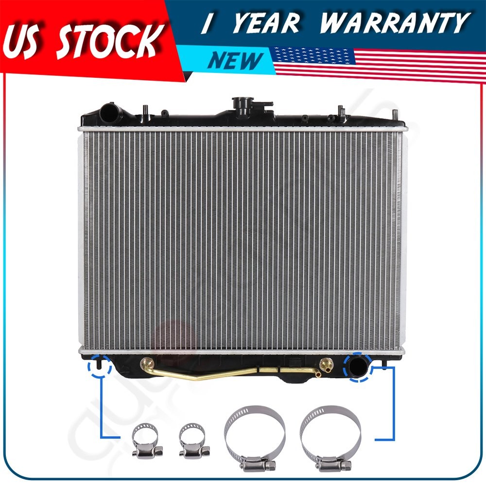 Aluminum Radiator For 01-03 Isuzu Rodeo Sport with 2pcs 8-10mm 27-51mm Clamps