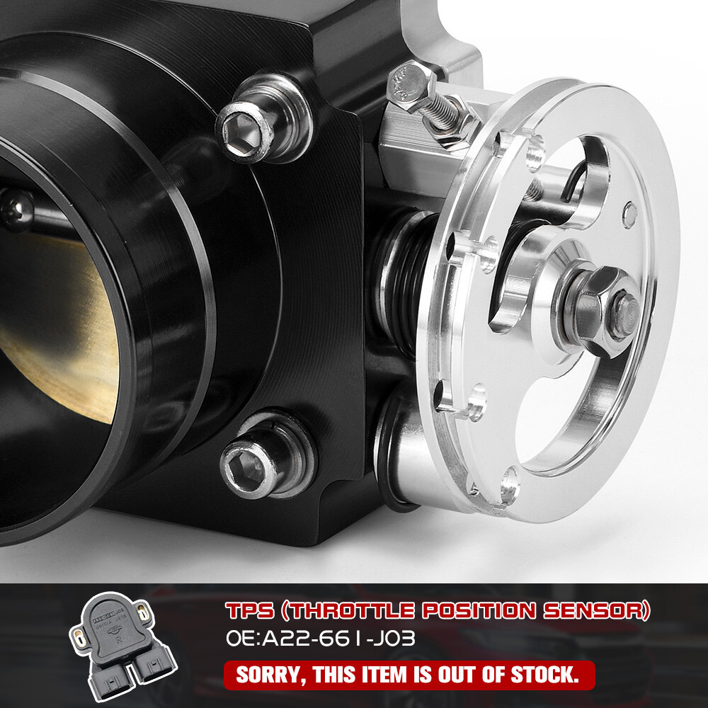 Universal 70MM 2.75″ High Flow Intake Aluminum Manifold Billet Throttle Body BK