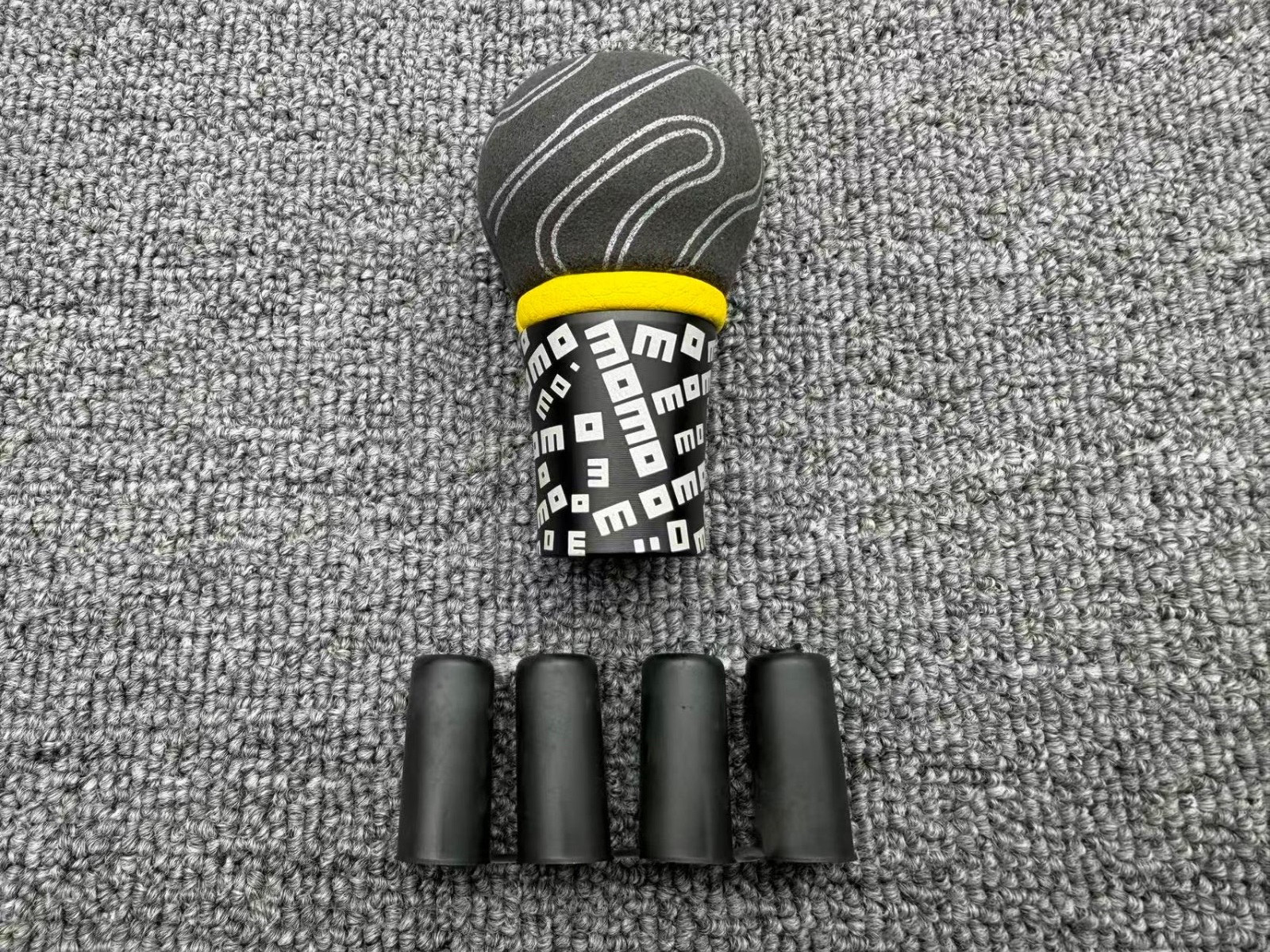 Universal Ultra Alcantara Black Street Art Graffiti Shift Gear Knob