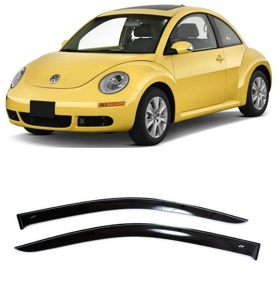 Tape-on Window Visors Sun Rain Guards Fit VW Beetle 1998–2010 Wind Deflectors