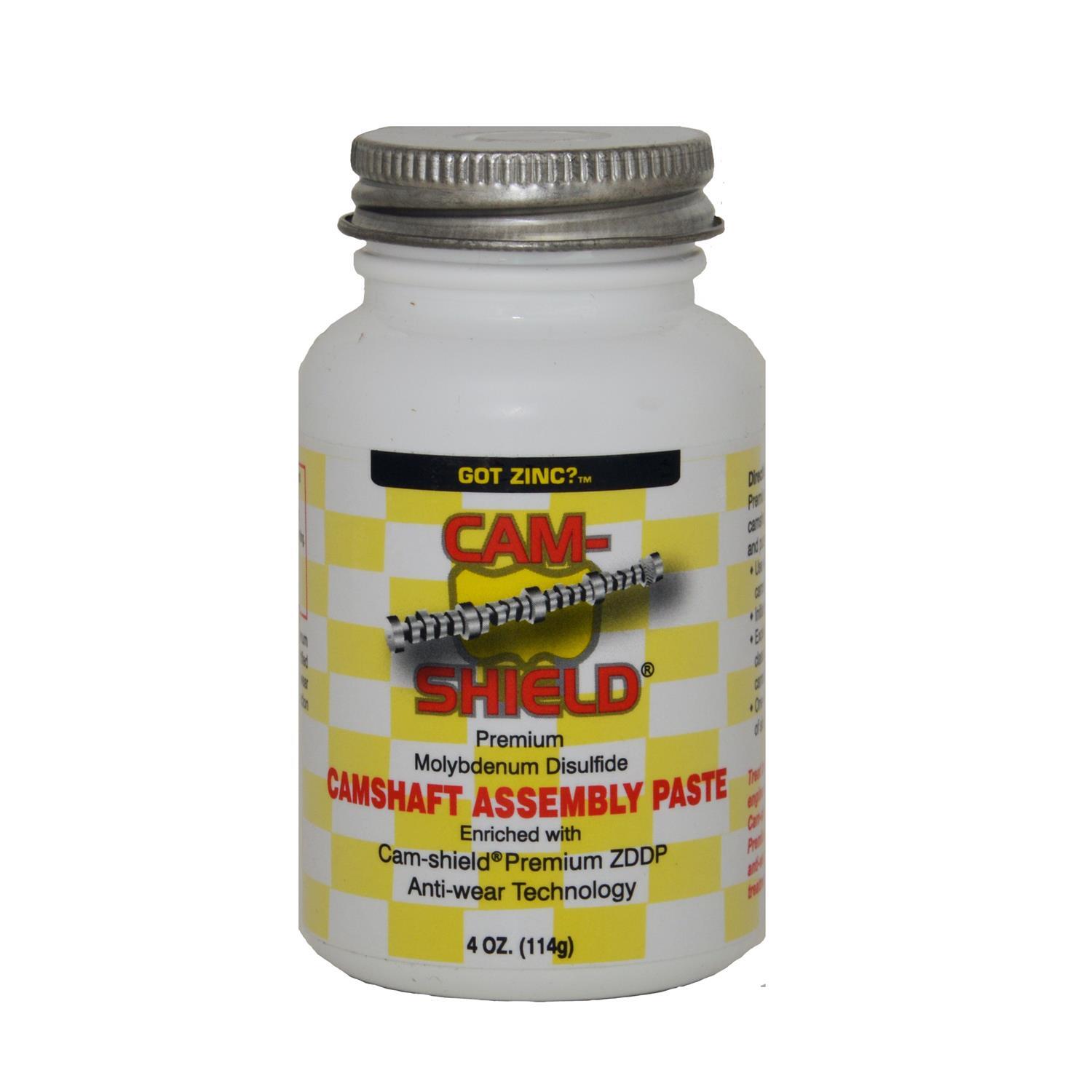 Cam-Shield 4 oz. Jar ZDDP Moly Cam Camshaft Paste w/ Brush Top