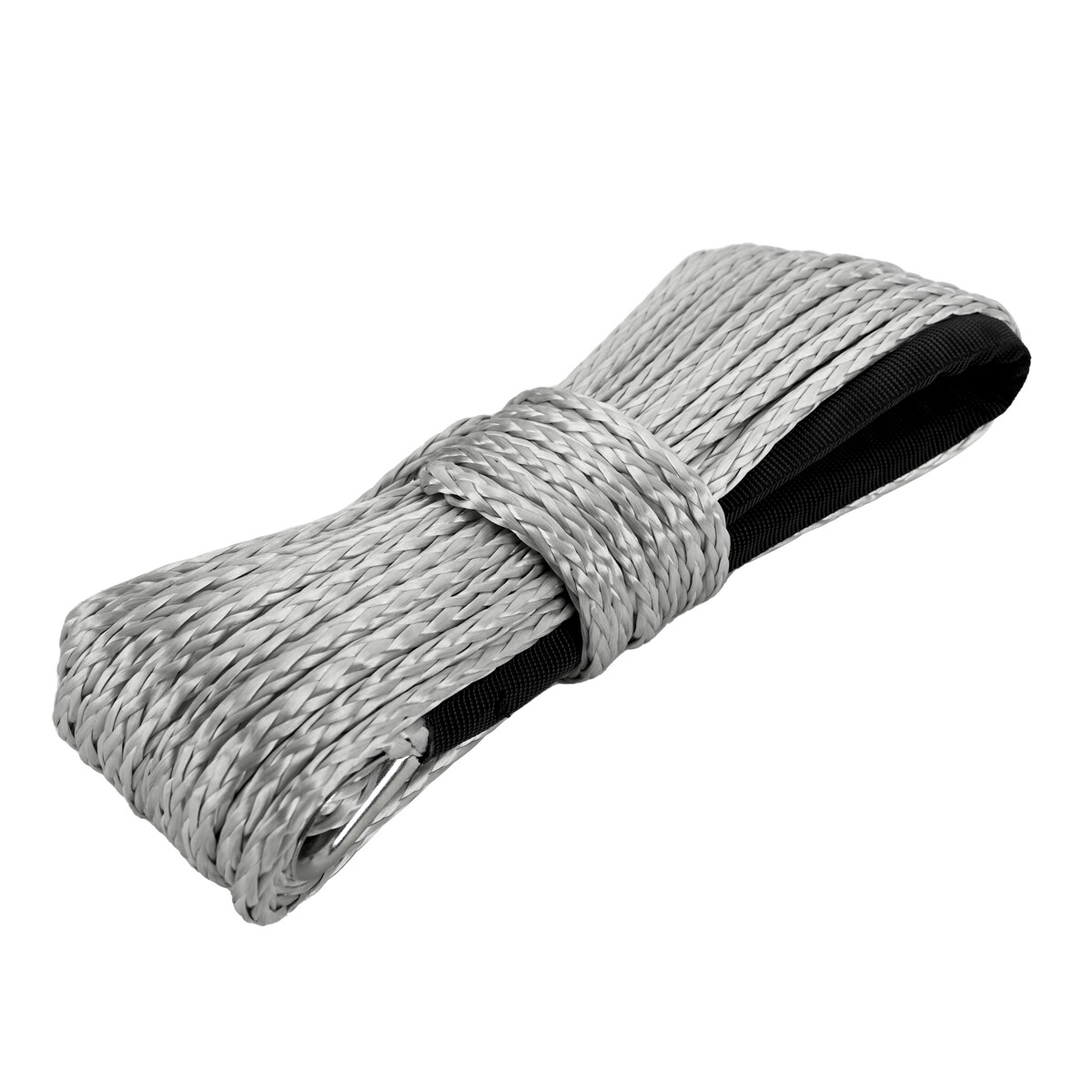 Synthetic Fiber Recovery Rope Winch Line Fit 10000LBS 1/4”x50′ Cable Grey 4WD
