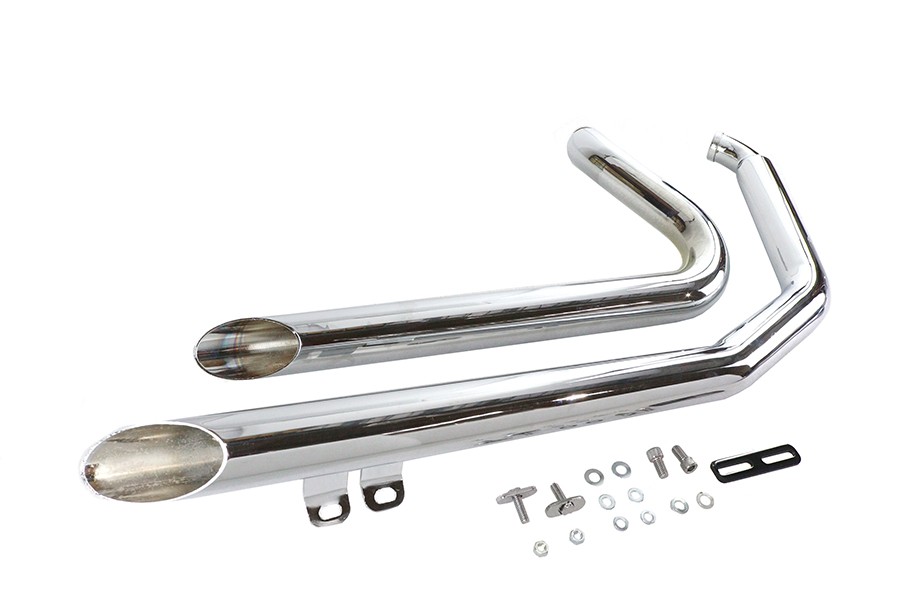 Wyatt Gatling Exhaust Drag Pipe Set Down Slash Shorty fits Harley Davidson