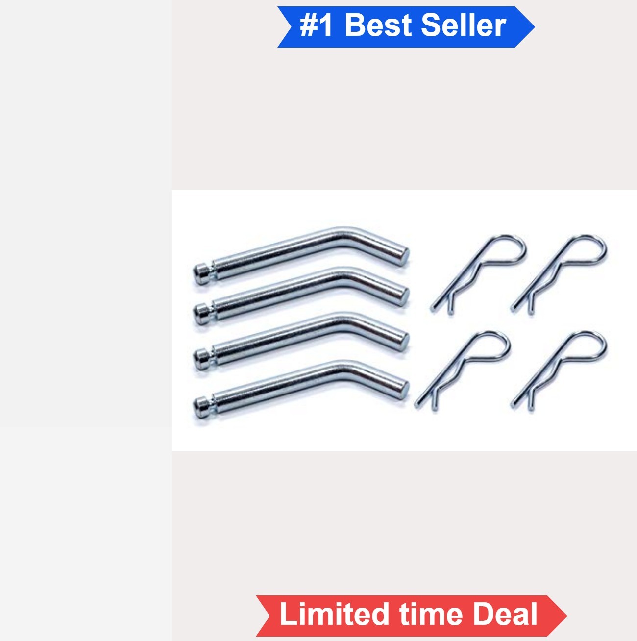 Trailer Hitch Pin Kit 4 Pins Clips Fifth Wheel 16K 22K Replacement Pull Pin
