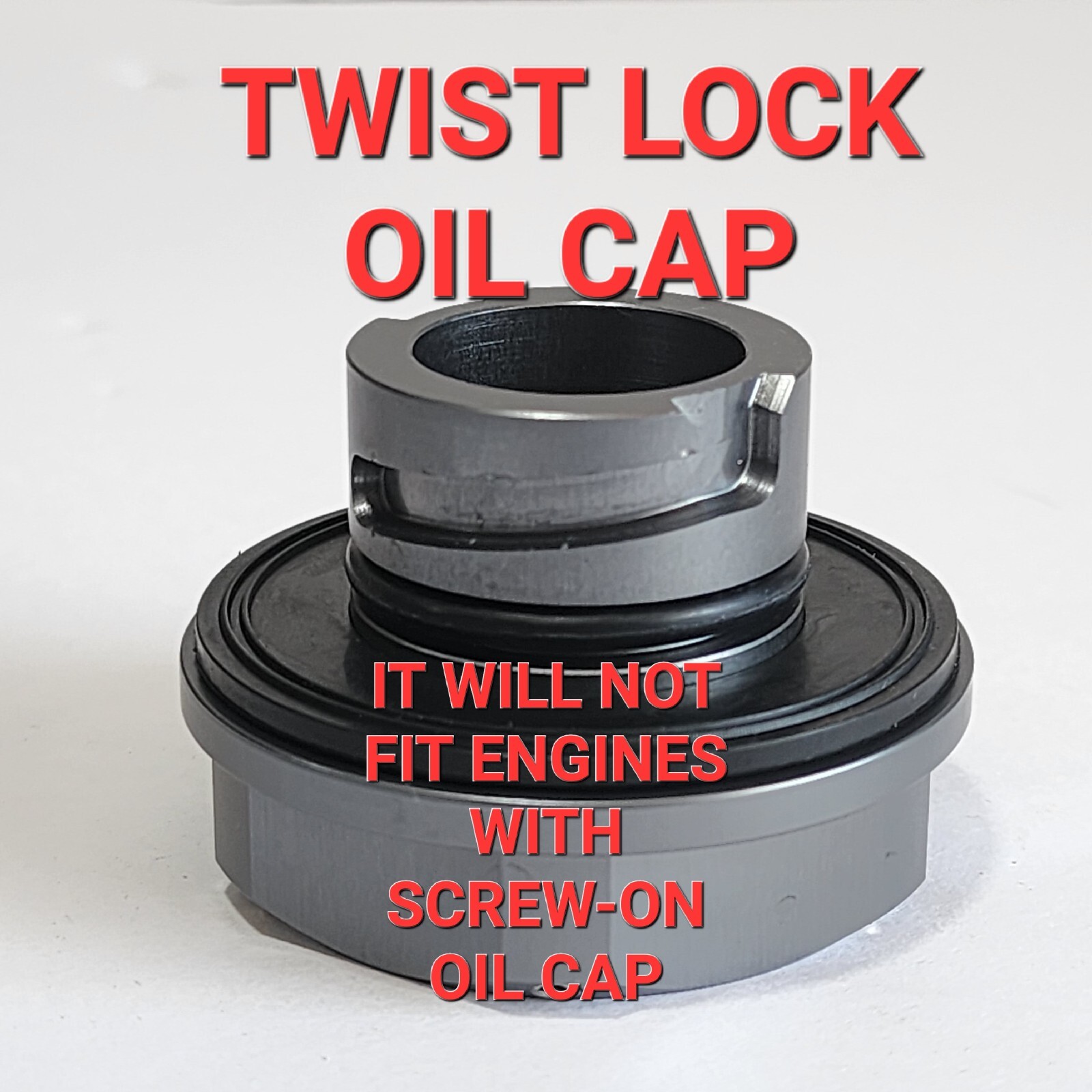 GUNMETAL VALVE COVER TWIST LOCK OIL FILLER CAP FOR 2010-13 MAZDASPEED 3 2.3L MZR