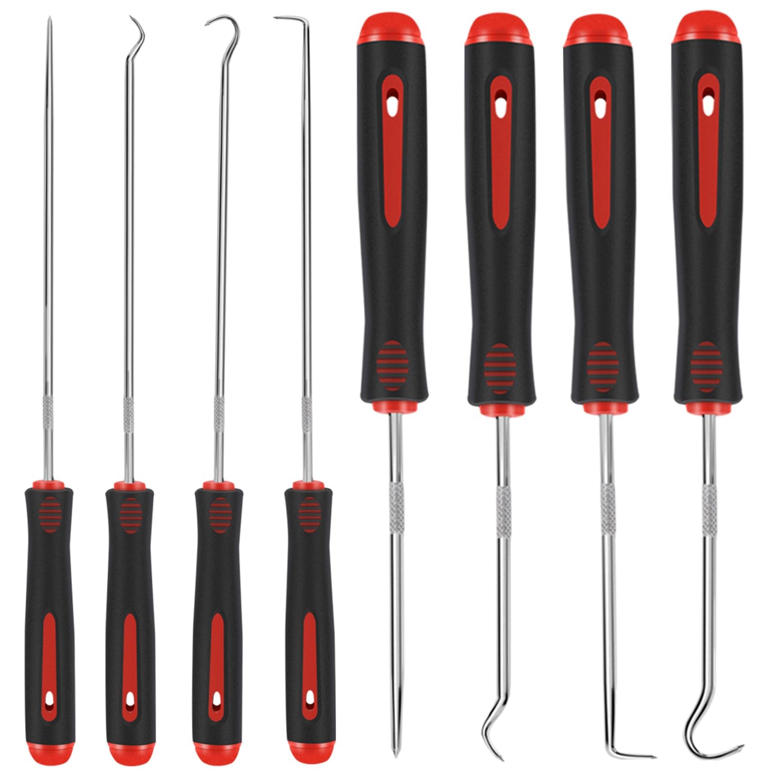 Boogom 8 Pieces Pick Set, Tool, Precision Automotive Hook reddish-black