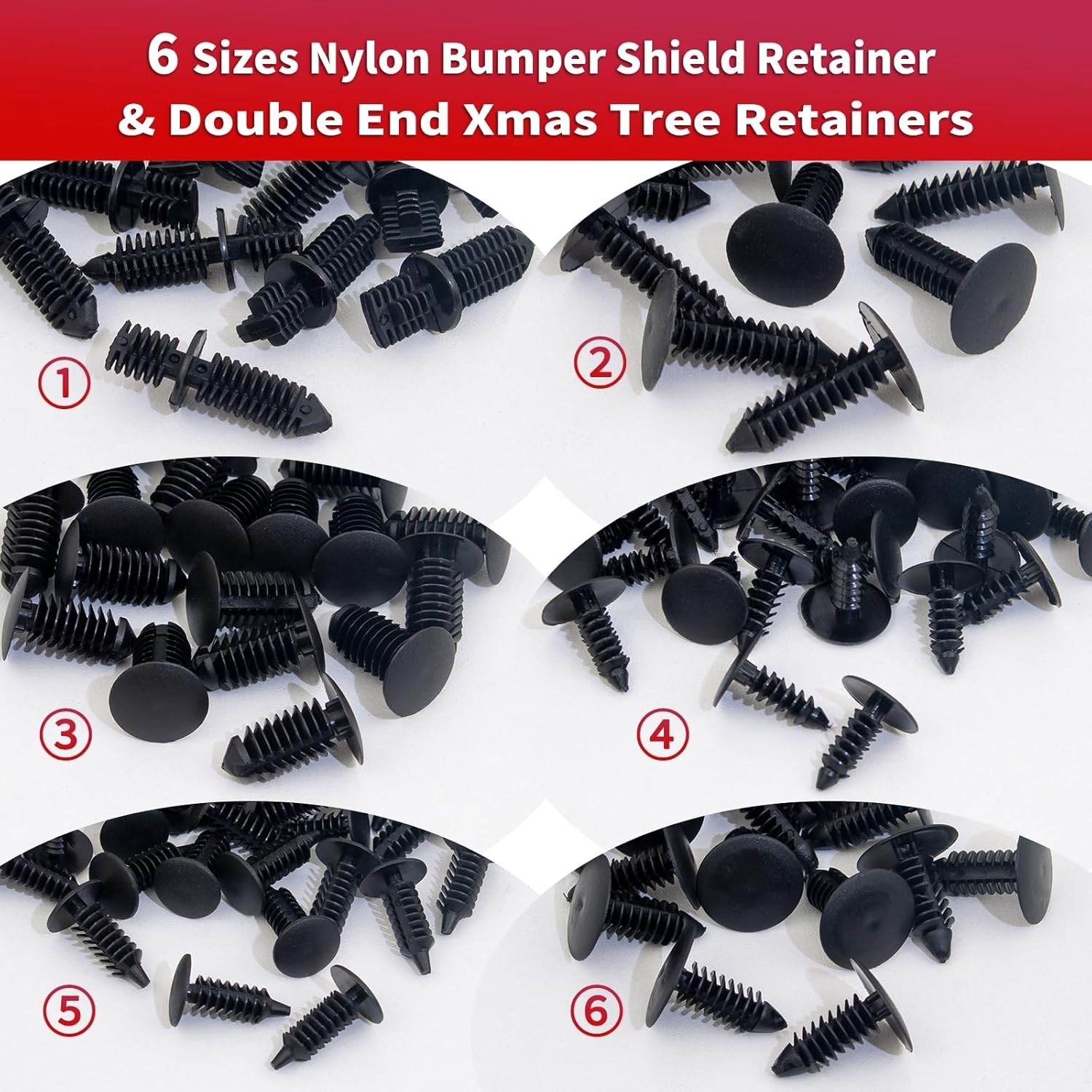 170PCS Universal Auto Body Shield Retainer Fastener Clip Assortment – Christmas