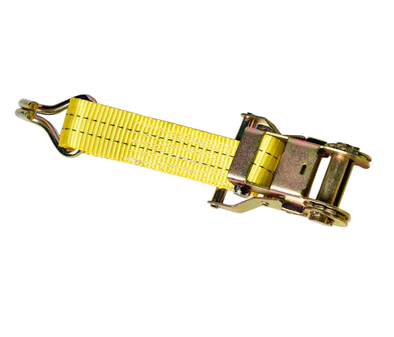 4x Yellow Ratchet Strap J Hook 1.5″x15′ 4000lb Heavy Duty Tie Down Cargo ATV UTV
