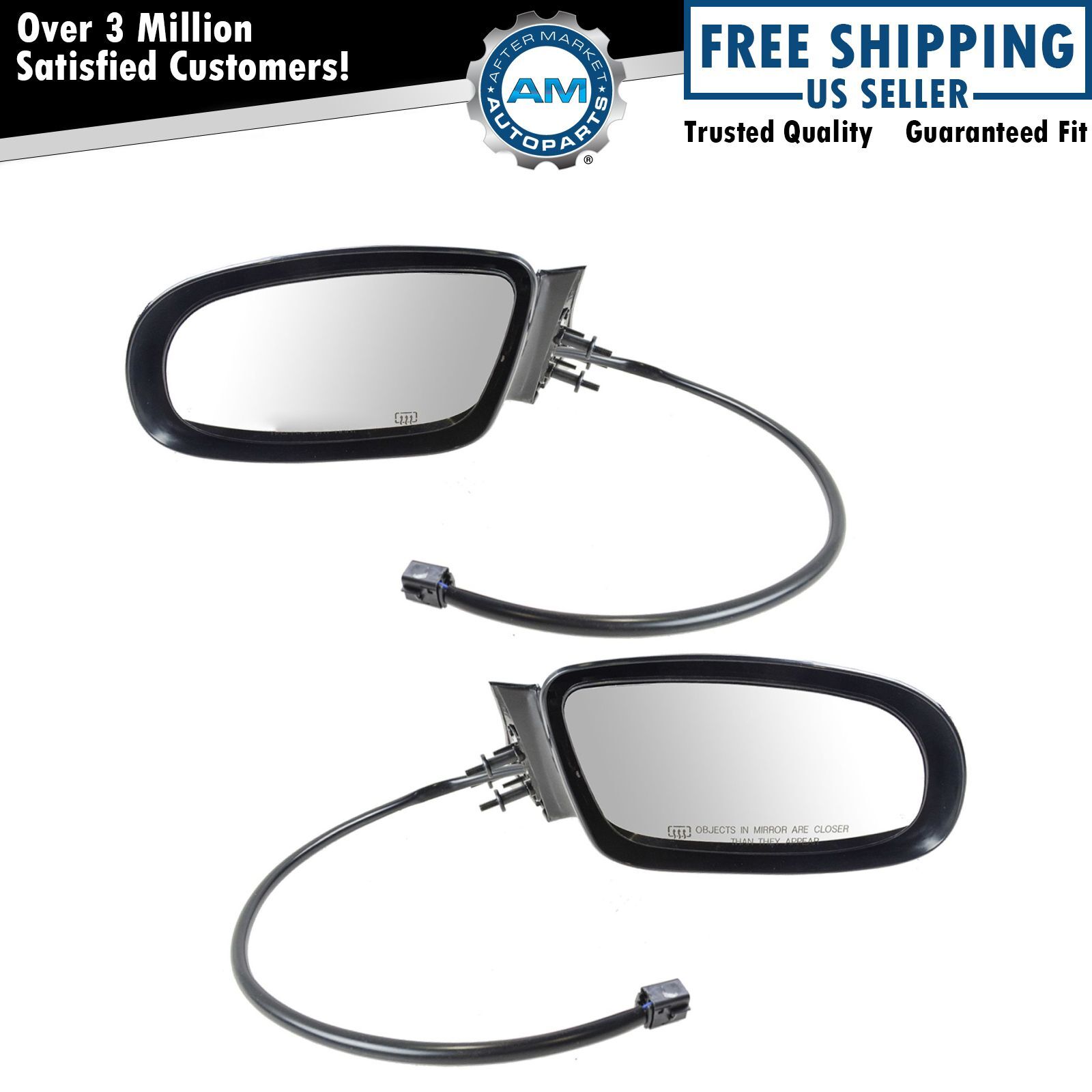 Power Heated Side View Mirrors Set of 2 Pair Left LH & Right RH for 95-96 Chevy