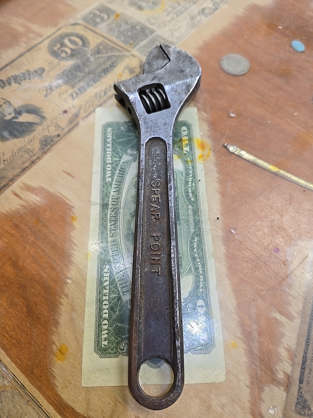Vintage Spear Point 8″ Adjustable Angle Wrench
