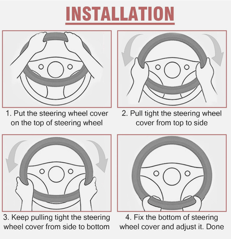 For Chevrolet Leather Steering Wheel Cover Breathable Antislip Car Accessories