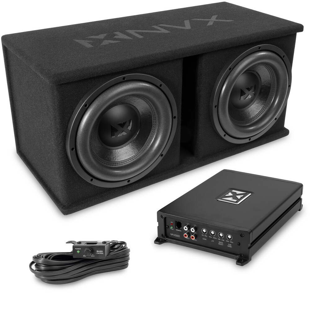 NVX NPKG212 500W RMS Dual 12″ Subwoofer Bass Package