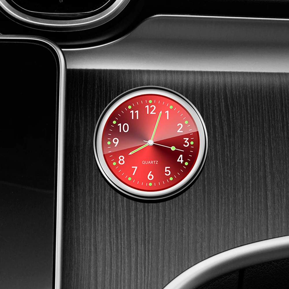 Luminous Clock Auto Car Interior Accessories Stick-On Digital Watch Quartz Clock