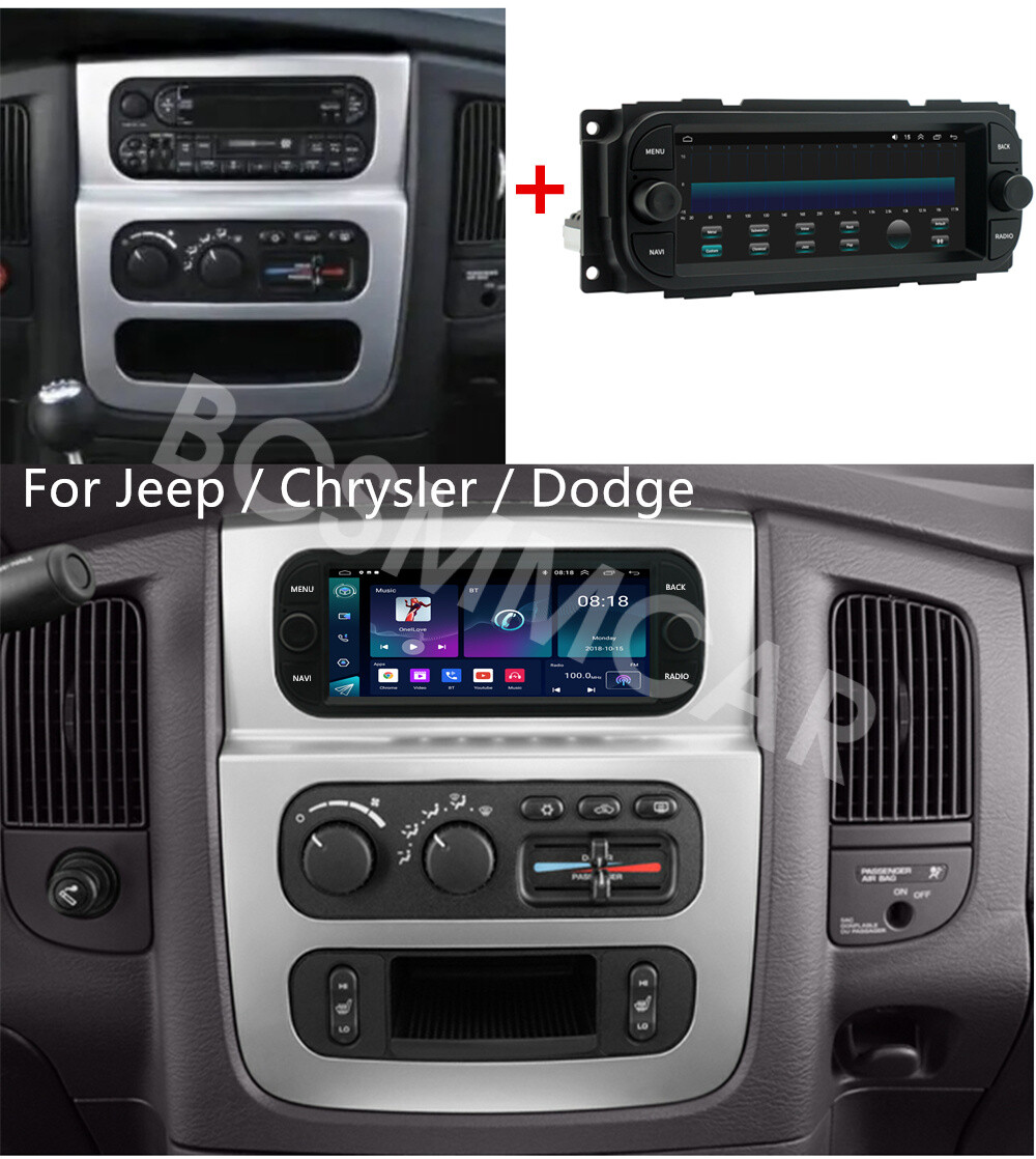 6.8in Radio Multimedia Player BT Mirror Link Cam Fit For Jeep Wrangler 2003-2006