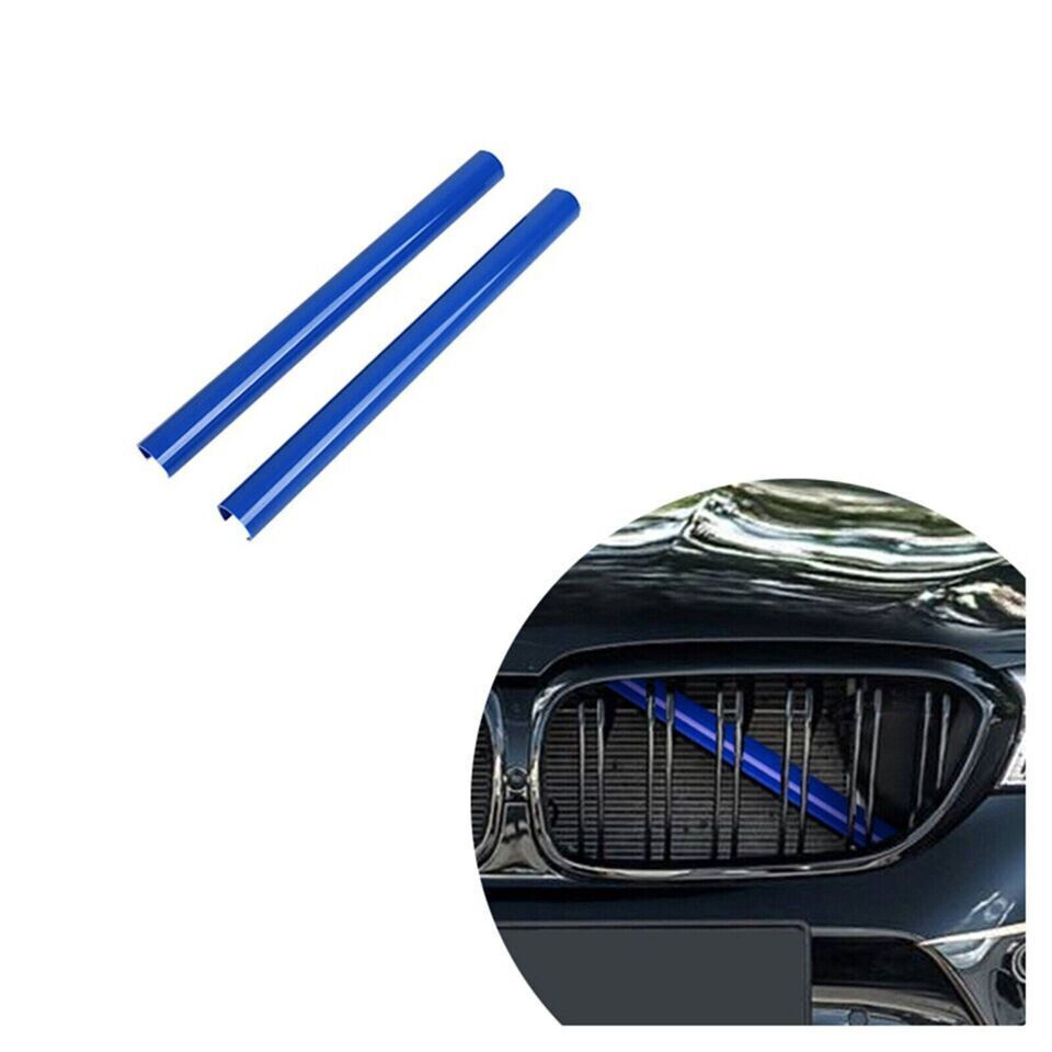 Blue Exterior Front Grille Insert Stripes Decor Trim For BMW 2 5 7 X1 X2 Series