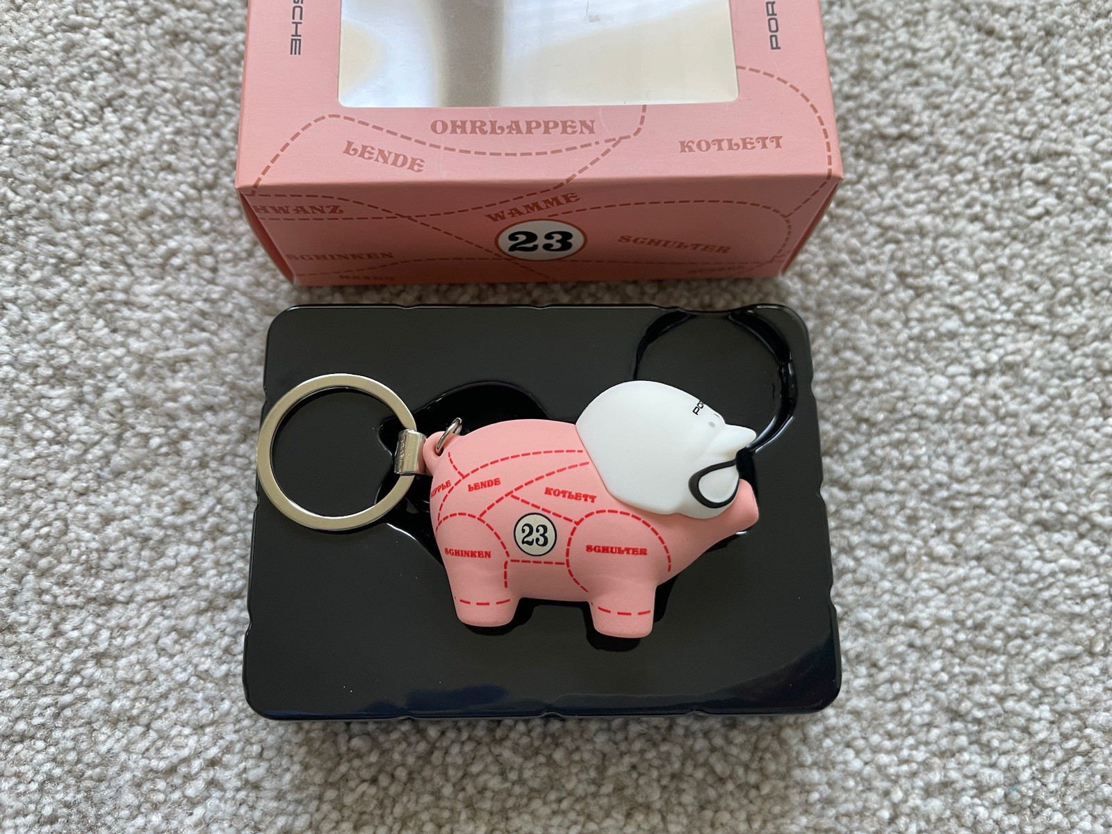 1/64 Porsche 917 Pink Pig 23# Keychain Keyring