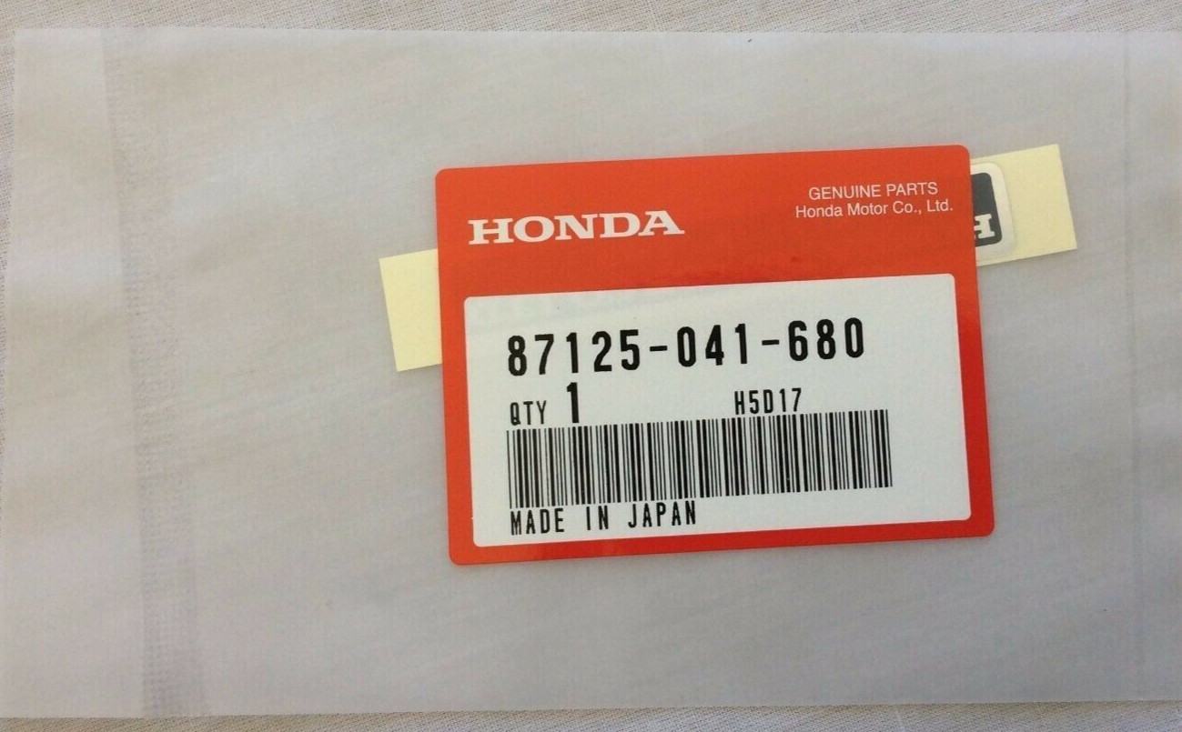 OEM Honda Genuine MADE IN JAPAN JDM Decal Name Plate Sticker 87125-041-680 NEW