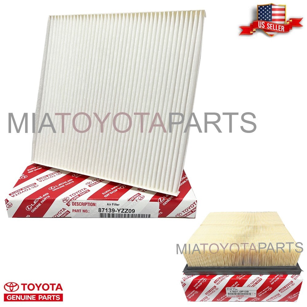 OEM Toyota Tacoma V6 2016-2023 AIR 87139-YZZ09 & Cabin Air Filter 17801-0P100