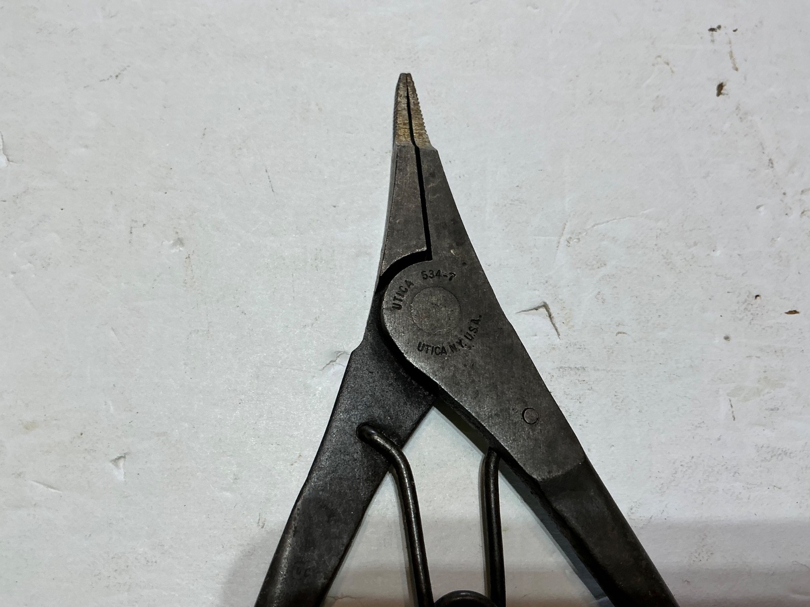Vintage Utica external locking ring pliers 534-7 7″ long USA made