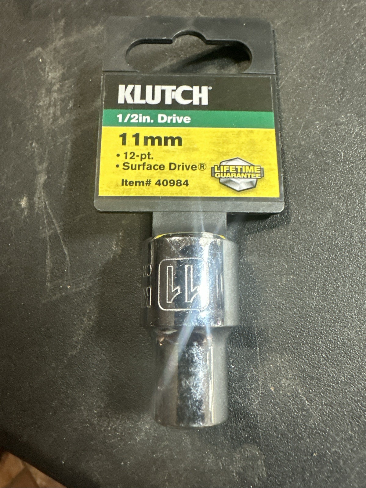 New Klutch 1/2 Drive 12 Pt 11mm Metric Sockets