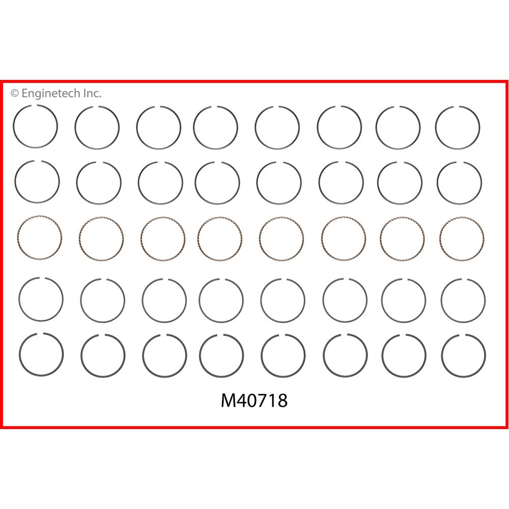 Enginetech Engine Piston Ring Set M40718-.75; 104.00mm Bore