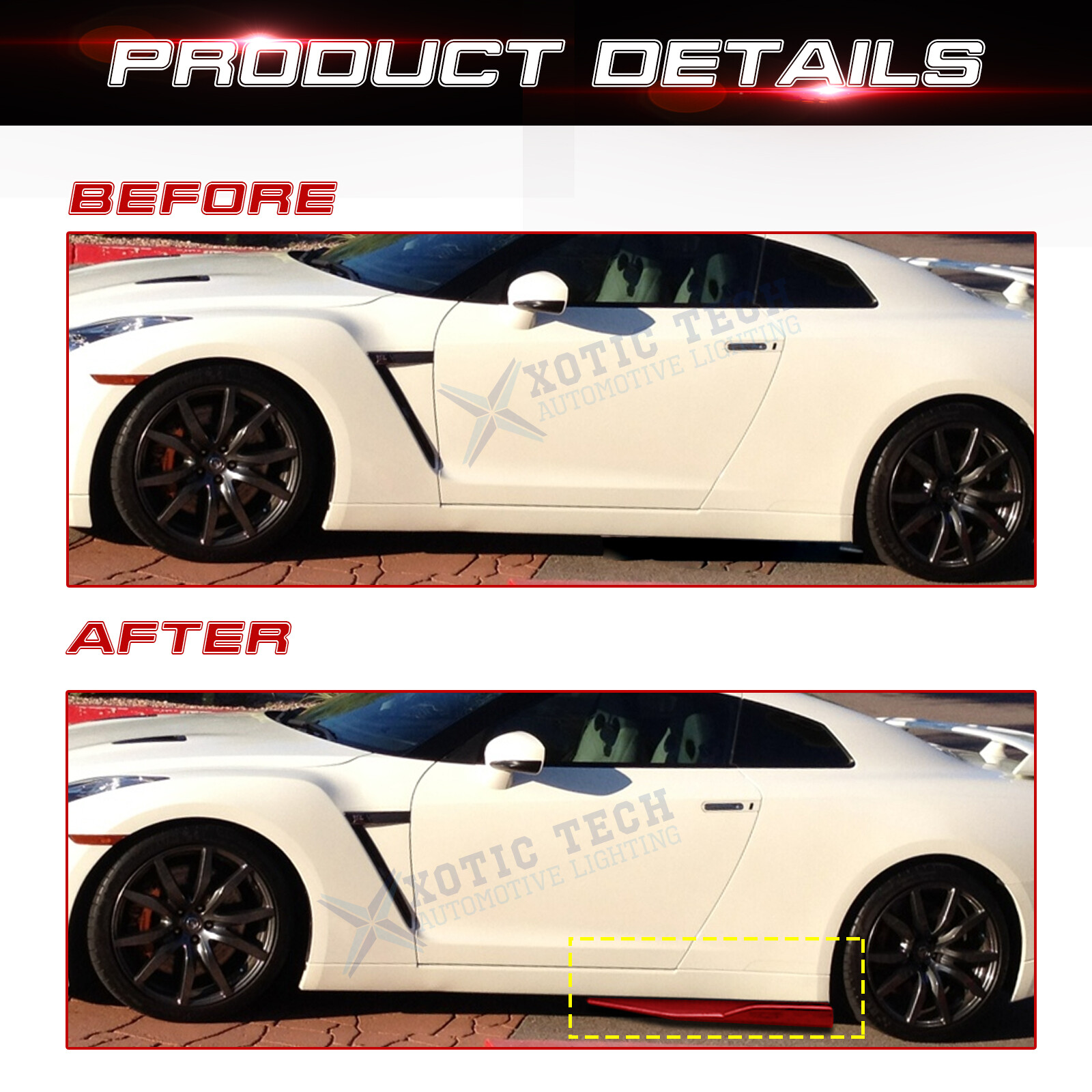Rocker Panel Extension Lower Side Skirts Body Kit For Audi TT S3 S4 RS5 VW Volvo