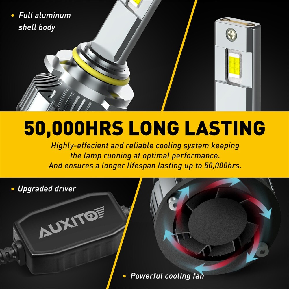 CANBUS 9006 HB4 LED Headlight Bulbs Kit 40000LM Low Beam Super Bright 6500K