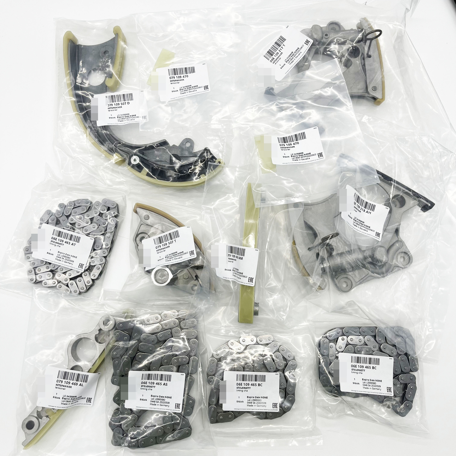 New 12PCS KS Timing Chain Kit For A4 Q5 Q7 A8 Touareg Porsche 3.0T NEW US