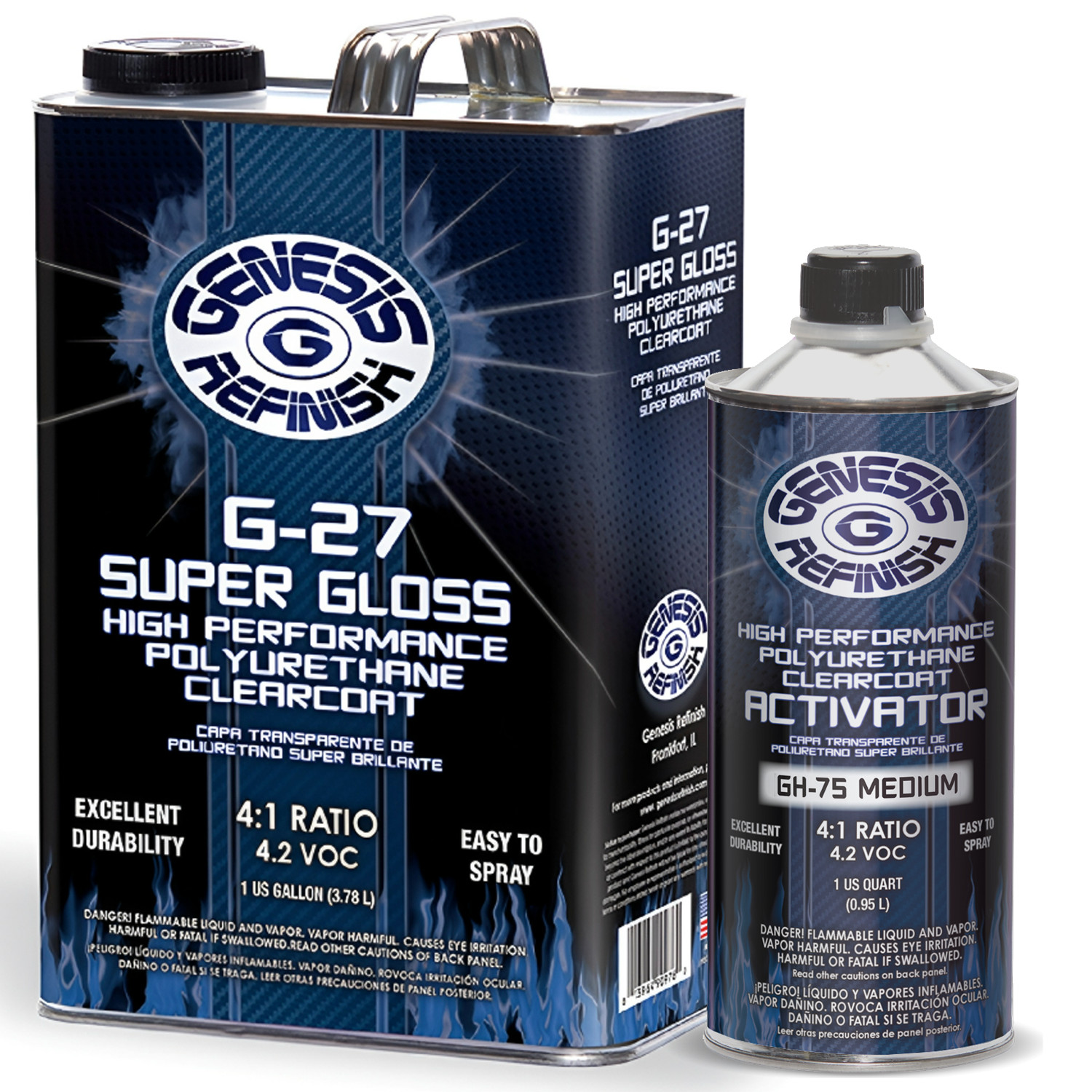 Genesis Refinish Super Gloss HS 4:1 Clearcoat & Medium Activator (1.25 Gal Kit)