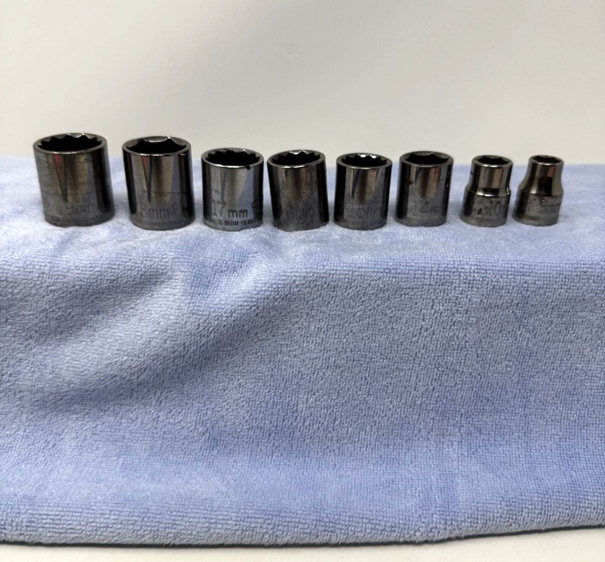 Craftsman Socket Set 3/8” Drive 9, 10, 14, 15, 16, 17, 18, 19mm 6pt and 12pt