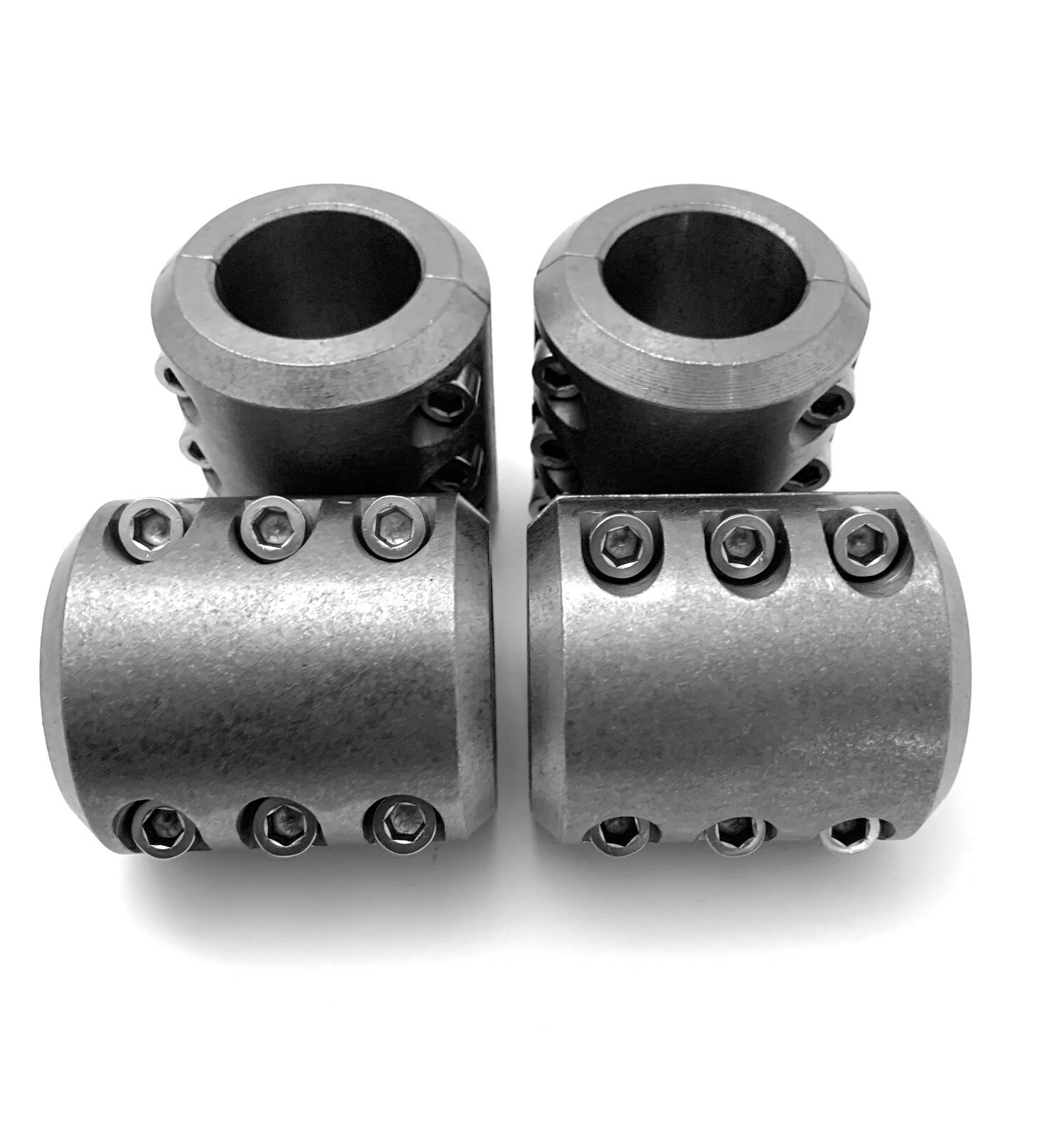 4 Steel tube clamps bolt on 1.25″ 1 1/4″ roll cage mounts lightbar tire mount
