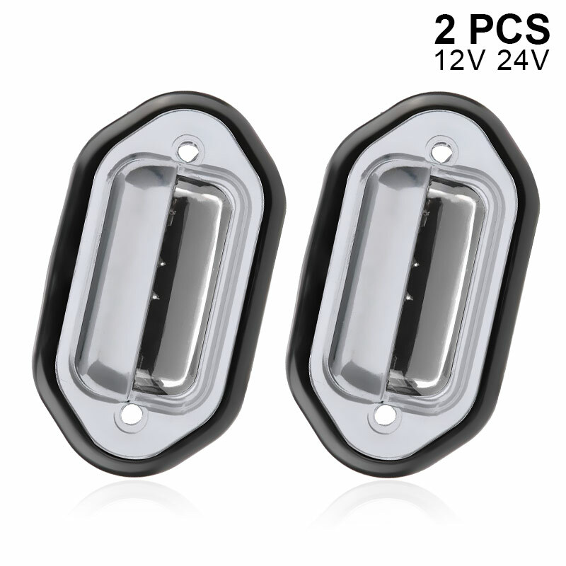 2x Universal 6 LED License Plate Tag Tail Light for Car Truck Trailer Van 12-24V
