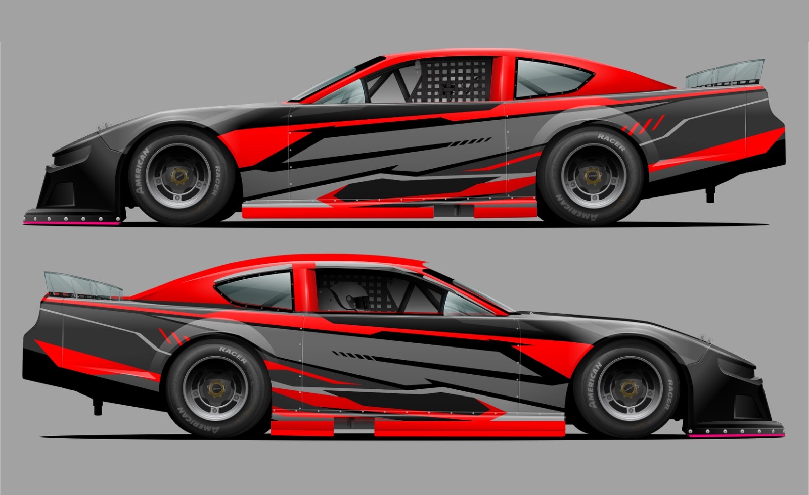 Race Car Side Wrap Decals Late Model, Street Stock, Modified