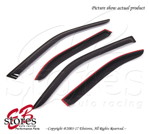 Smoke Tinted Out-Channel Vent Visor 4pcs For 1994-2000 Mercedes-Benz C220 C230
