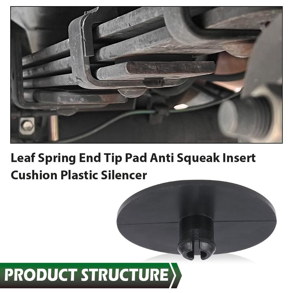 12pcs 2″ Leaf Spring End Tip Pad Anti Squeak Insert Cushion Plastic Silencer