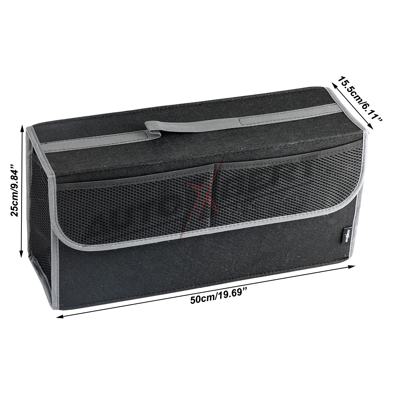 1xLarge Folding Car Rear Trunk Cargo Organizer Truck Luggage Storage Box Bag Bin